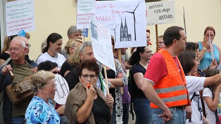Protest gegen Windkraft