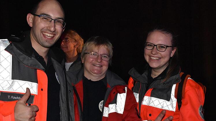 Die Sanitäter Tim Rochholz, Christine Hilpert und Anna Hoffmann freuten sich, nochmals dabei sein zu dürfen.