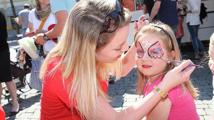 Der Lichtenfelser Marktplatz wurde zum Kinderparadies.