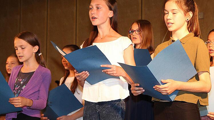 Die Schüler des Philipp-Schönborn-Gymnasiums Münnerstadt begeisterten bei ihrem Sommerkonzert mit Musik und Gesang. Foto: Dieter Britz