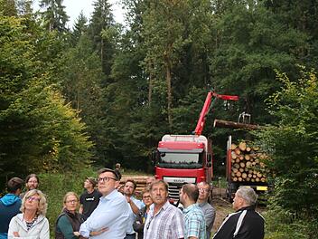 Holz abgefahren wurde in der Abteilung "Eisengrube", der letzten Station des Waldbegangs.