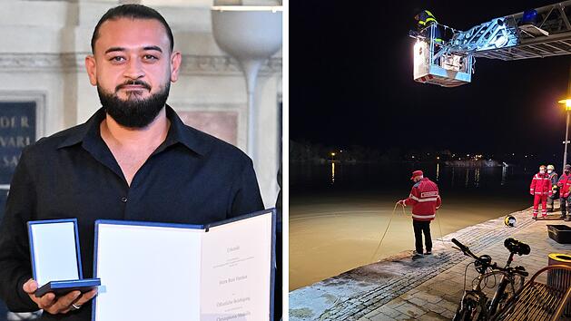 Kitzingen: Augenzeuge rettet Mann in Eiseskälte vor Ertrinken - "Mutmacher für Gesellschaft"