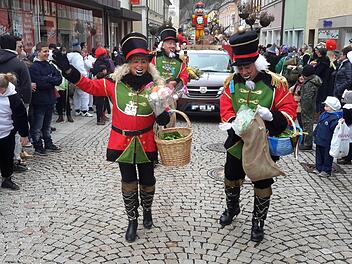 Viele Zuschauer säumten erwartungsvoll die Straßen - was wird der Bad Brückenauer Zug heuer für Überraschungen bringen? Foto: Rolf Pralle