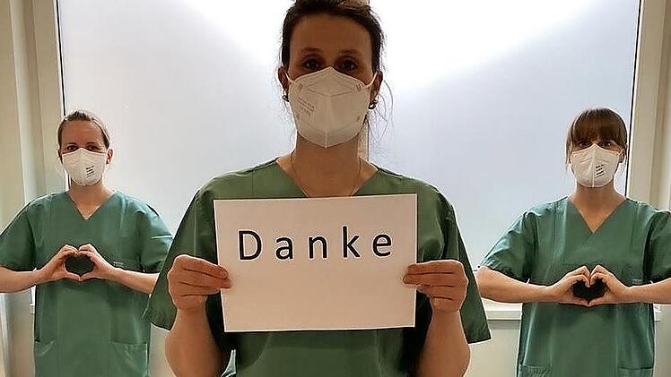 Das Team der Covid-Stationen am Klinikum dankt allen, die den Pflegekräften Mut machen und Wertschätzung zeigen.