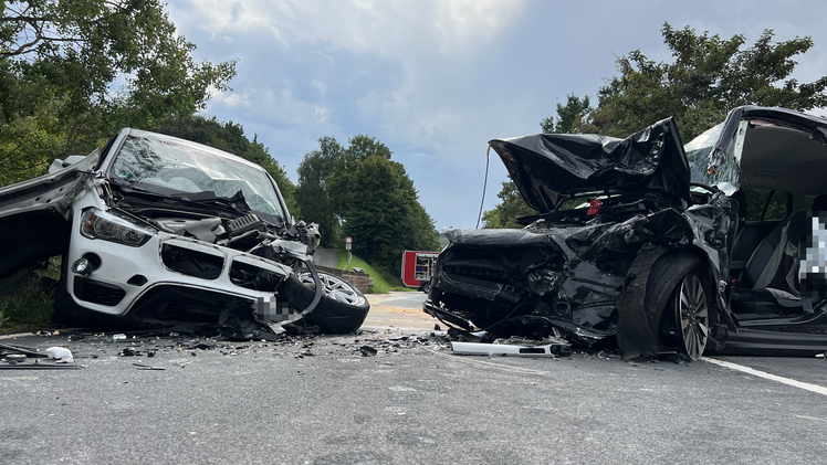Fahrer nach frontaler Kollision schwer verletzt