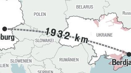 Berdjansk, eine Hafenstadt im Osten der Ukraine,  etwa in der Mitte des Küstenstreifens am Asowschen Meer mit rund 115000 Einwohner, wurde am 27. Februar als eine der ersten ukrainischen Städte vom russischen Militär eingenommen.