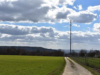 Ein Funkmast in der Fränkischen Schweiz Foto: Petra Malbrich