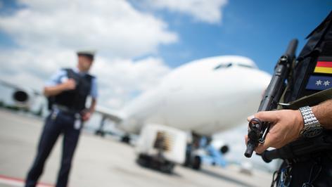 Bundespolizei am Münchner Flughafen
