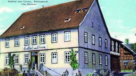 Eine Postkarte aus dem frühen 20. Jahrhundert zeigt den Landgasthof, der von 1903 bis 1923 von Otto Büchner geführt wurde.