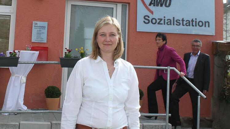 Dana Kolenda leitet die neue Sozialstation der Arbeiterwohlfahrt in der Blaich. Sie hat 14 Pflegekräfte und vier Hauswirtschafterinnen unter sich. In Zukunft soll die Sozialstation auch Begegnungsstätte sein. Foto: Sonja Adam