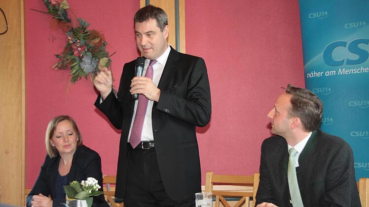 Markus Söder in Willmersreuth. Foto: Jürgen Gärtner