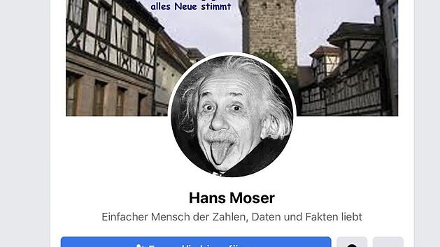 Die Zunge raus und durch - der echte Name erscheint auf der Seite nicht.