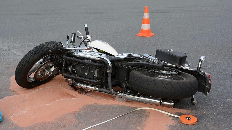 Schwerer Motorradunfall bei Wirsberg Foto: Dagmar Besand