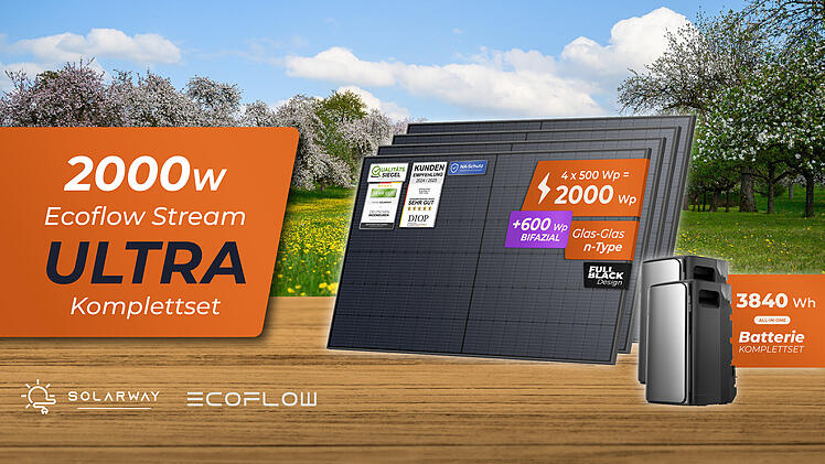 Das EcoFlow STREAM System ermöglicht effiziente Stromerzeugung und -speicherung für private Haushalte zu attraktiven Konditionen bei Solarway.