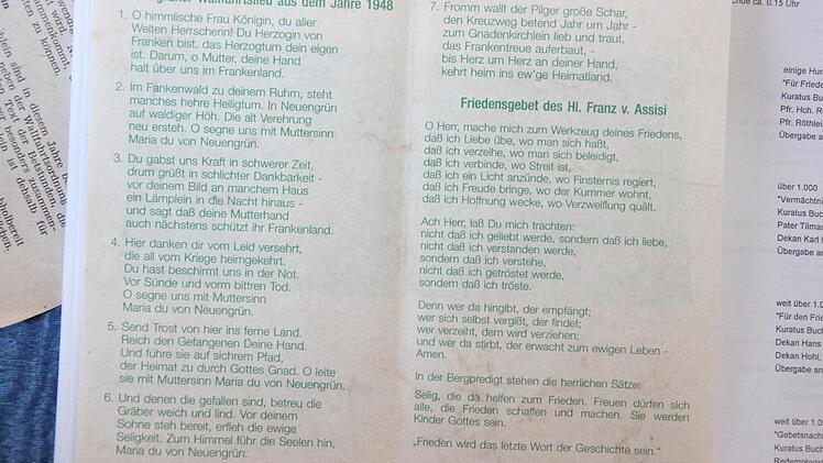 Das Neuengrüner Heimatlied aus dem Jahr 1946, verfasst vom Bauernandres  Repro: Friedwald Schedel