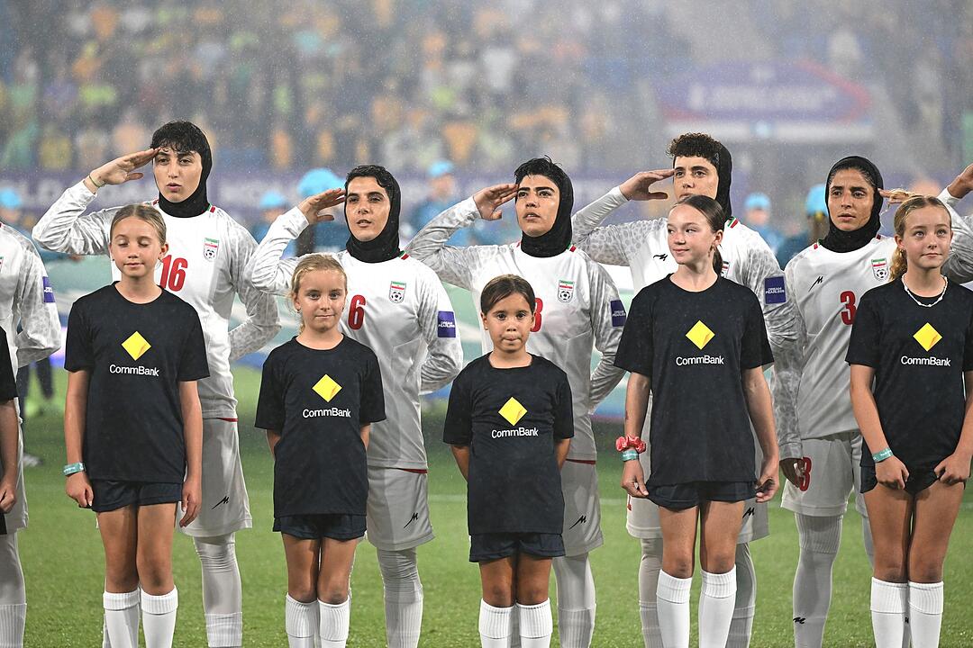 Iranisches Team bei der Fu&szlig;ball-Asienmeisterschaft der Frauen