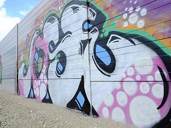 Baustellen sind bei Sprayern besonders beliebt,weil keine Gefahr durch rollende Züge droht. Foto: Nikolas Pelke