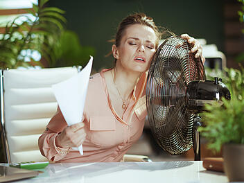 Hitze im Büro, Ventilator