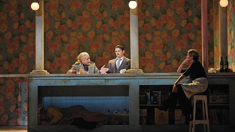 Szene aus der Neuinszenierung von Otto Nicolais "Die lustigen Weiber von Windsor" am Landestheater Coburg. Foto: Andrea Kremper