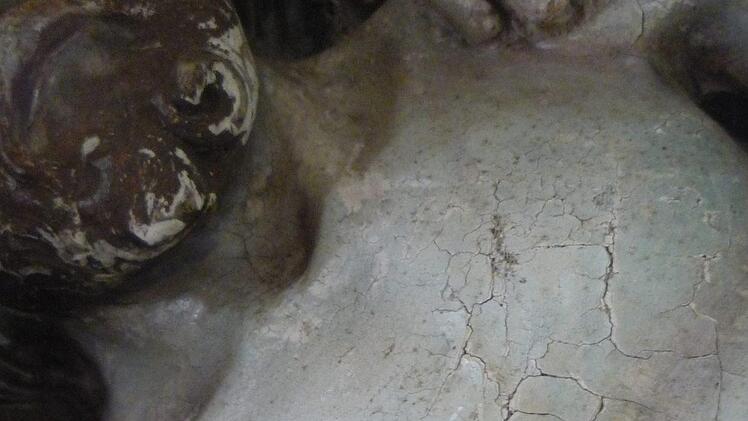 Der Vergleich: Ein Ausschnitt des Reliefs vor... Foto: privat