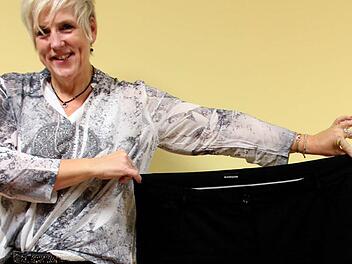 In ihre Hose von früher würde Babette Küstner-Gäbel heute zweimal hineinpassen. Foto: Johanna Blum