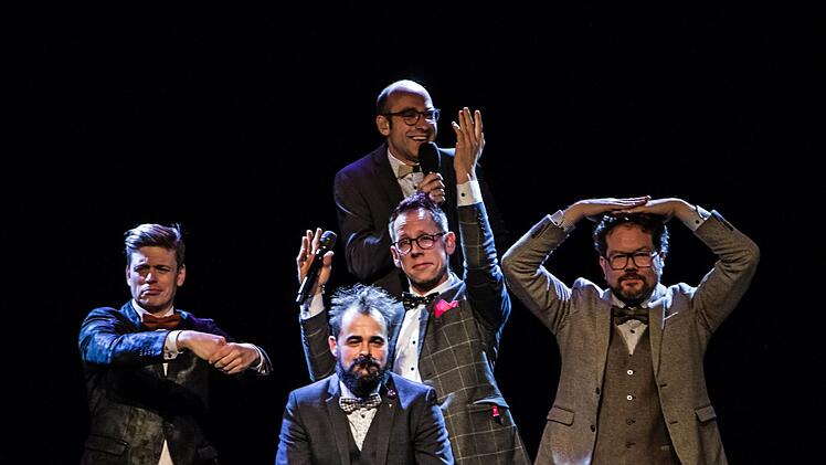 Umjubelter Auftritt: Das Quintett Viva Voce präsentierte sein Jubiläumsprogramm zum 20-jährigen Bestehen "Es lebe die Stimme" in Coburg.Foto: Jochen Berger