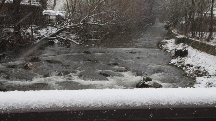 Schnee in Bad Brückenau Foto: Ulrike Müller