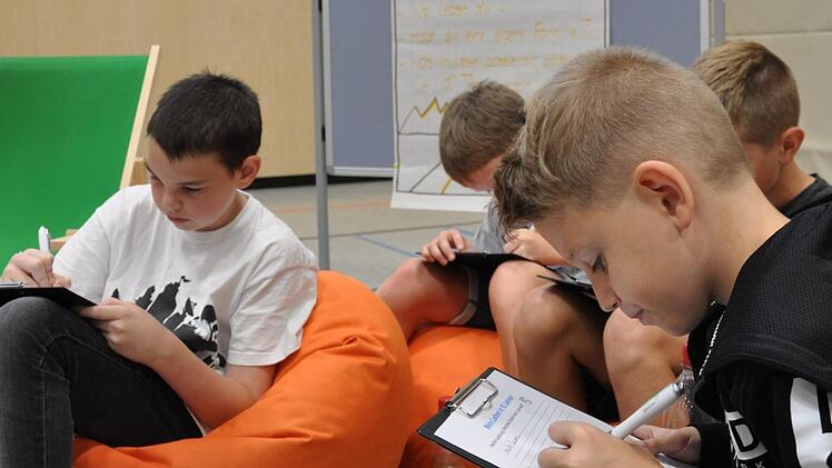 Wie stellen die Kinder und Jugendlichen sich ihr Leben in zehn Jahren vor? Das ist eine der Fragen, die der Kreisjugendring mit der Ebermannstadter Jugend am 14. März erforschen will. Mitte September fand das Projekt auch schon in Heroldsbach statt. Foto: Kreisjugendring Forchheim