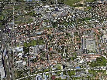 Mit diesem Gebiet beteiligt sich die Stadt Bamberg an dem städtebaulichem Wettbewerb Europan. Foto: Stadt Bamberg/Pressestelle