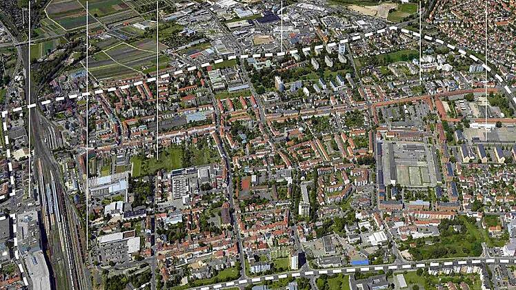 Mit diesem Gebiet beteiligt sich die Stadt Bamberg an dem städtebaulichem Wettbewerb Europan. Foto: Stadt Bamberg/Pressestelle
