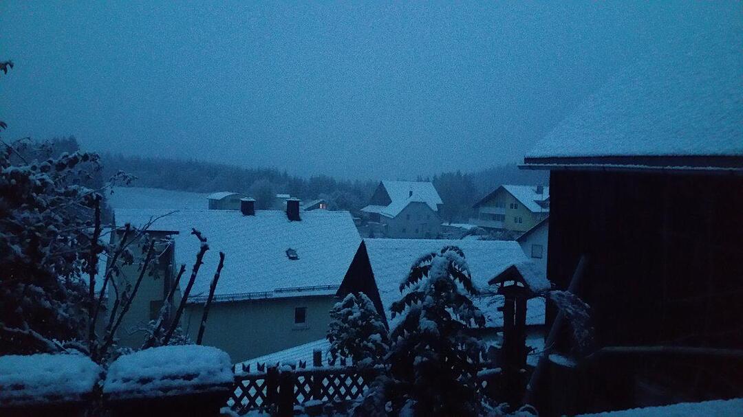 Erster Schnee in Franken