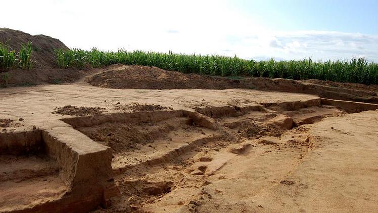 Dort, wo die Gemeinde Altendorf ein neues Gewerbegebiet ausweisen möchte, sind Archäologen auf eine alte Siedlung gestoßen. Foto: Andrea Spörlein