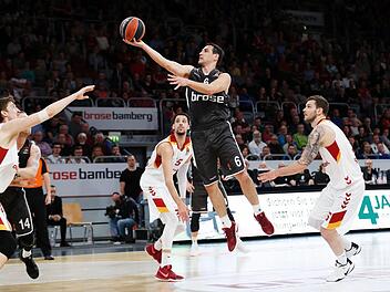 Zum letzten Euroleague-Spiel erwartete Brose Bamberg am Donnerstagabend den amtierenden Eurocup-Champion Galatasaray Istanbul. Foto: Daniel L&ouml;b