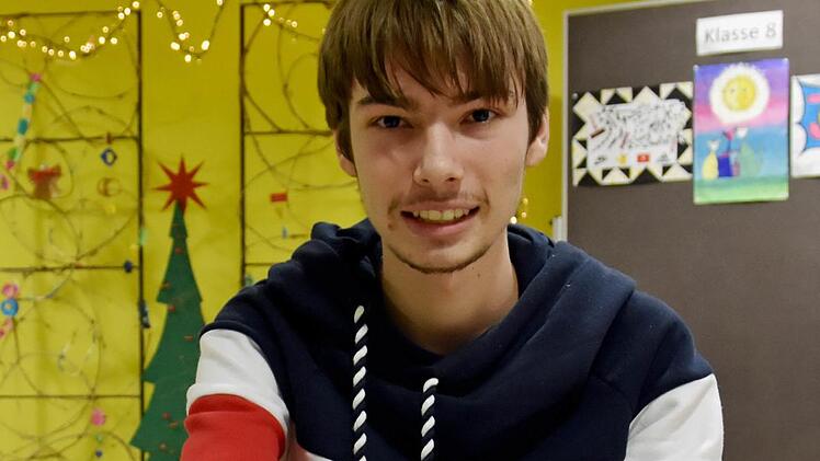 Jonas Röß aus Haßfurt nahm zum zweiten Mal am "Theres-Cup" teil. Durch seine erste Teilnahme inspiriert hat er heuer am Regiomontanus-Gymnasium Haßfurt ein Schachturnier mitorganisiert. Foto: Ulrike Langer