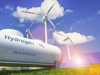 Überschüssige Energie in Wasserstoff speichern. Das ist eine Idee, die im Netzwerk Klimaschutz umgesetzt werden könnte. Mehr als 25 Kommunen wollen mitmachen. Foto: AA+W, stock.adobe.com
