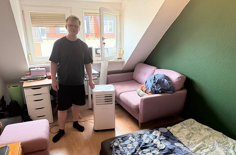 Bamberger leidet an Hitze in Dachgeschosswohnung