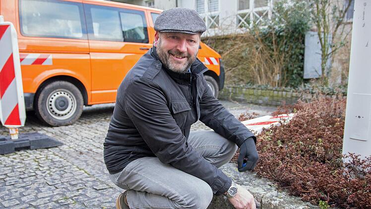 Es kommt auf jeden Zentimeter an, lernte Karl Bayer aus Humprechtshausen bei der Schulung der Siebener durch das Amt für Digitalisierung, Breitband und Vermessung Schweinfurt.