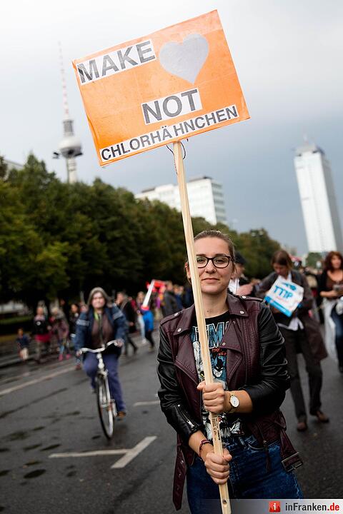 Demonstration gegen die Handelsabkommen