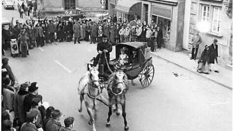 Dreharbeiten in der Herrngasse. Foto: CT-Archiv
