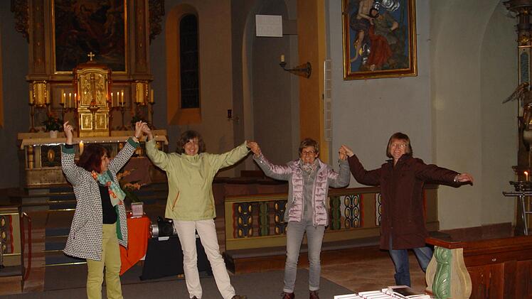 Eindrucksvoll präsentierte sich die Nacht der offenen Kirche auf dem Volkersberg. Foto: Brigitta Kempe-Wolf