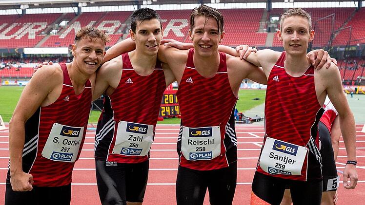 Die 4x400-Meter-Staffel der TS Herzogenaurach in der Altersklasse U20