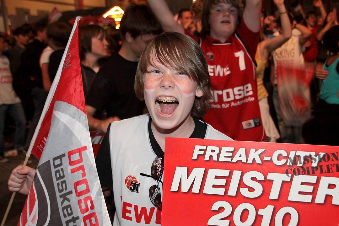 Meisterfeier Brose Baskets Bamberg Maxplatz