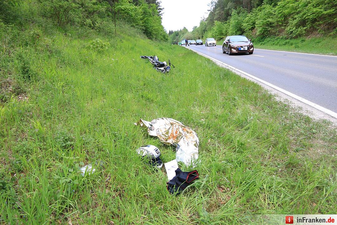 Unfall zwischen Bamberg und Pödeldorf: Motorradfahrer verletzt