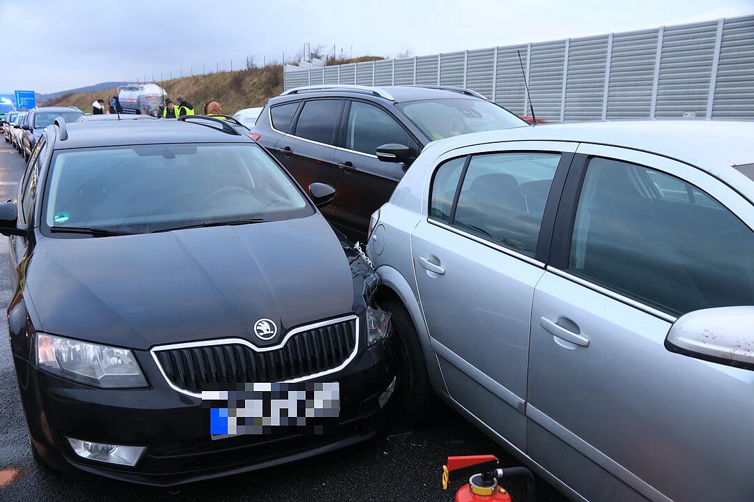 Massenunfall auf der A73 Höhe Breitengüssbach