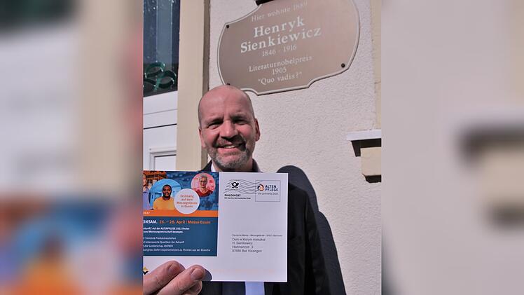 Juwelier Stefan Neubert wohnt in dem Haus, in dem Henryk Sienkiewicz als Kurgast übernachtete. Vor kurzem  hatte er Post für den lange verstorbenen Literaturnobelpreisträger im Briefkasten.