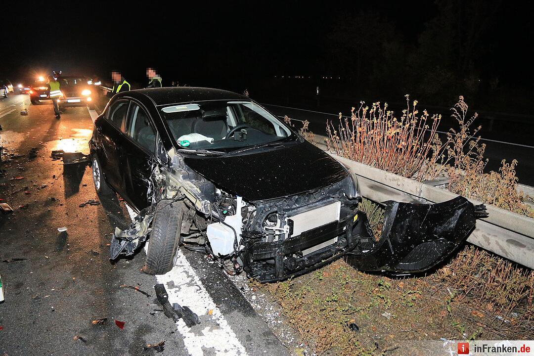 Karambolage auf der A70 bei Oberhaid
