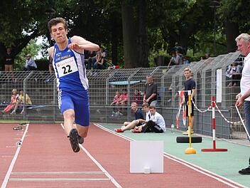Mit 15,80 Meter auch künftig im Nationalkader: Ivane Antonov aus Bad Kissingen. Foto: Reinhold Nürnberger