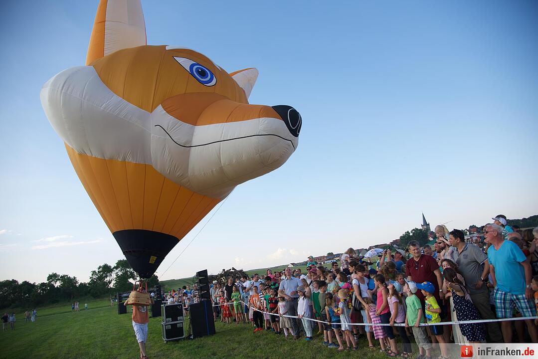 Jubiläumsausgabe: Zum 20. Mal hat die Raiffeisenbank Seebachgrund zu ihrem Ballonmeeting nach Hannberg eingeladen. Mehr als 2000 Menschen waren gekommen.