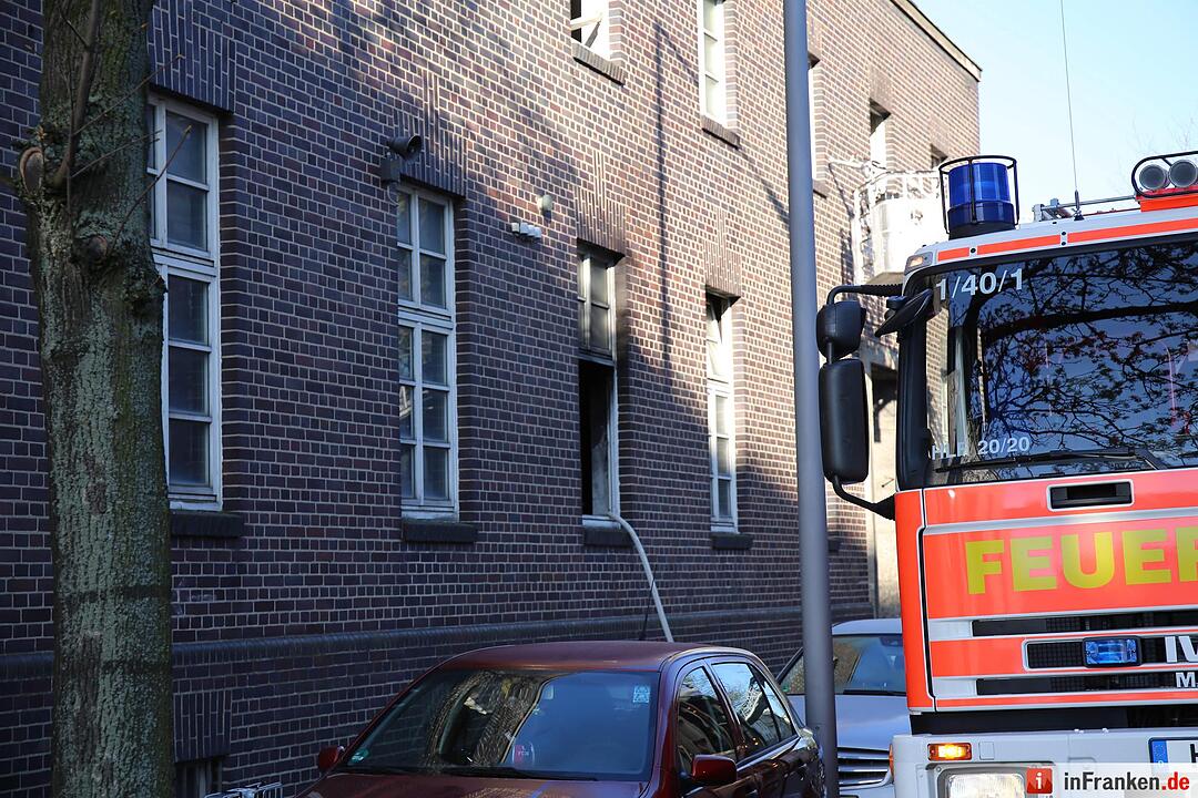 Brand im ehemaligen Postgebäude in Hof