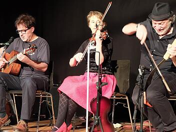Spielfreude und Wortwitz - der "Baierisch Diatonische Jodelwahnsinn" hatte fürs Publikum im Lichtenfelser Stadtschloss eine bunte musikalisch-kabarettistische Mischung mitgebracht. Foto: Birgit Kunig